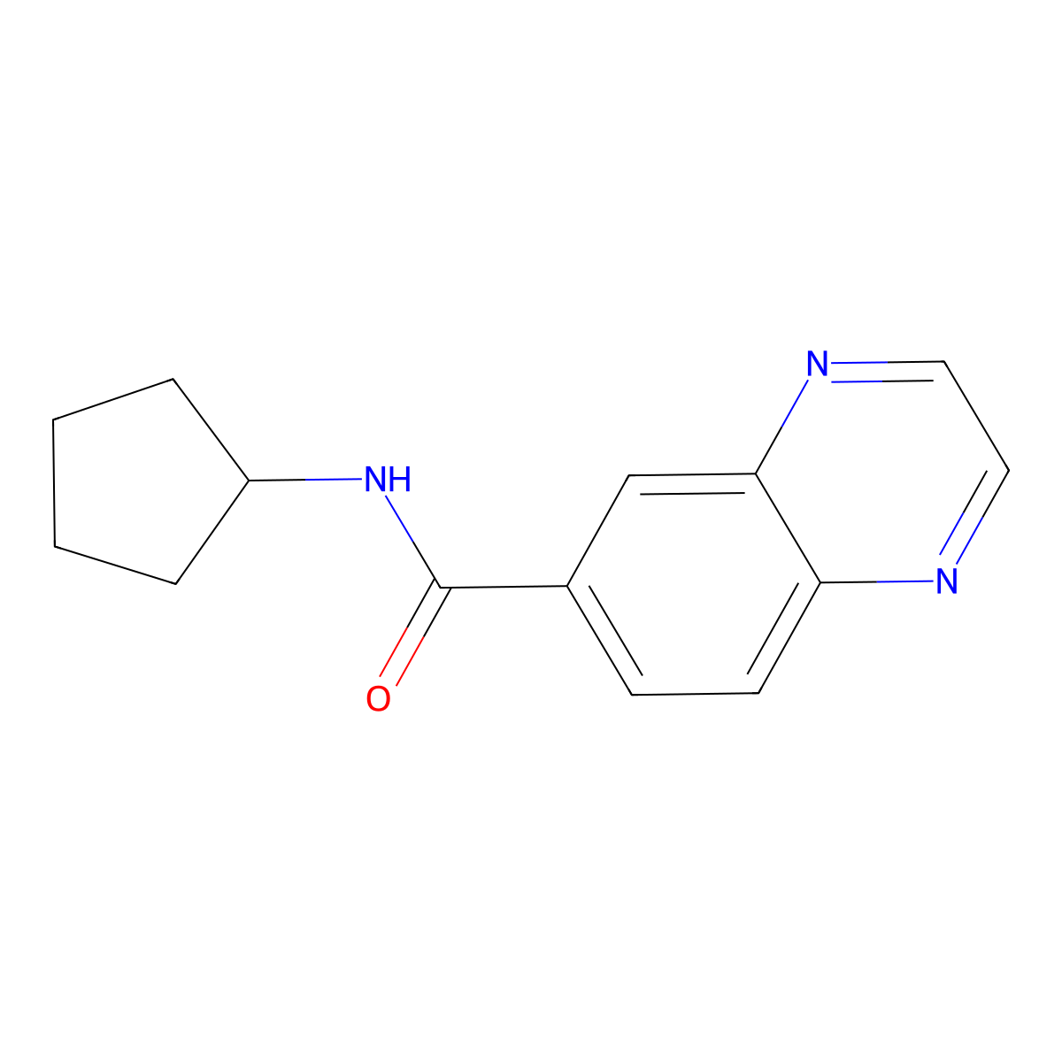 N-cyclopentylquinoxaline-6-carboxamide molecular structure, CAS 571910-74-2