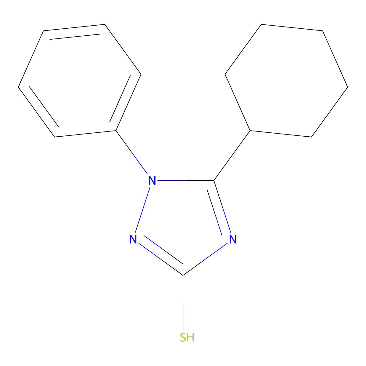 5-cyclohexyl-1-phenyl-1H-1,2,4-triazole-3-thiol molecular structure, CAS 571917-25-4