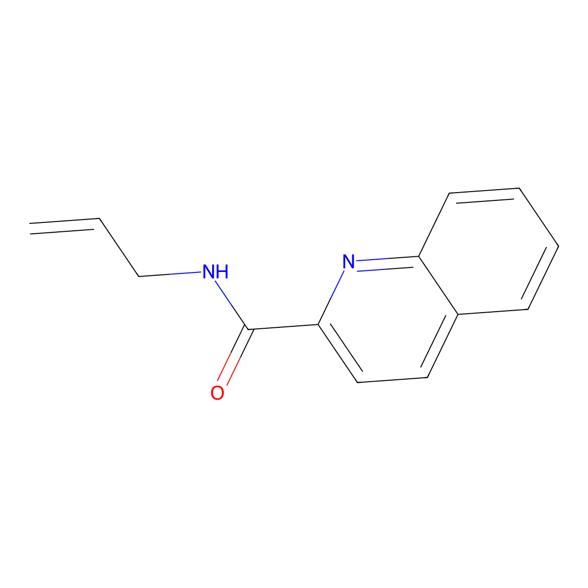 N-(prop-2-en-1-yl)quinoline-2-carboxamide molecular structure, CAS 571917-78-7