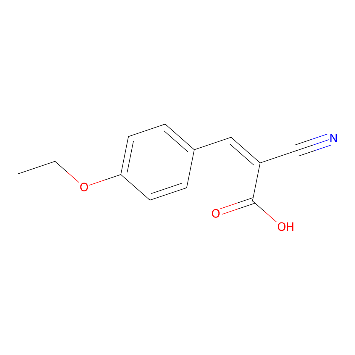 2-cyano-3-(4-ethoxyphenyl)prop-2-enoic Acid molecular structure, CAS 571919-28-3
