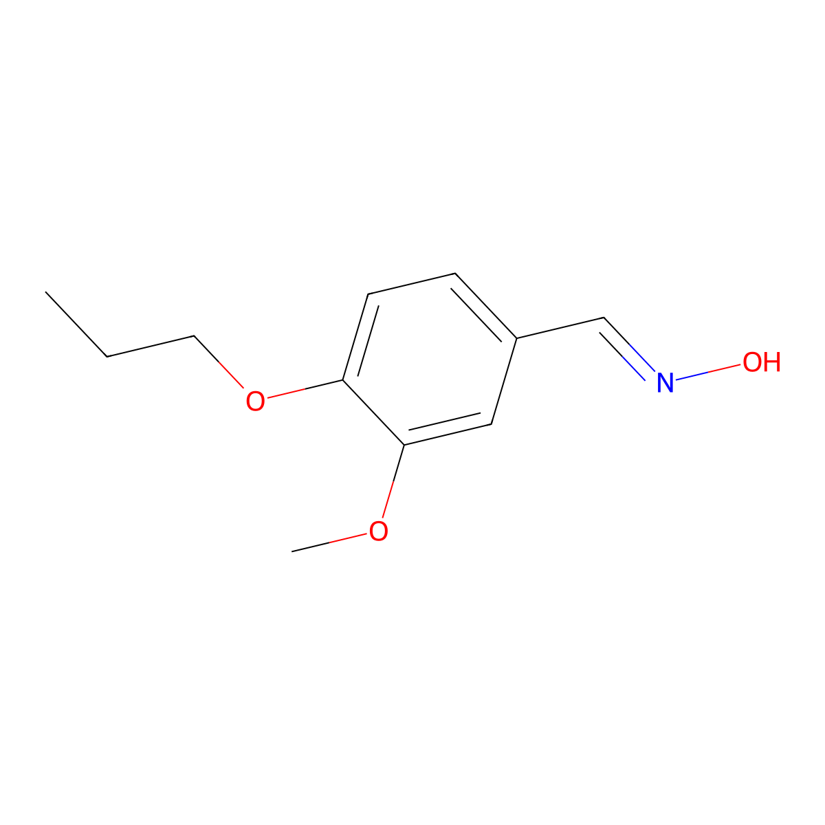 N-[(3-methoxy-4-propoxyphenyl)methylidene]hydroxylamine molecular structure, CAS 571920-77-9