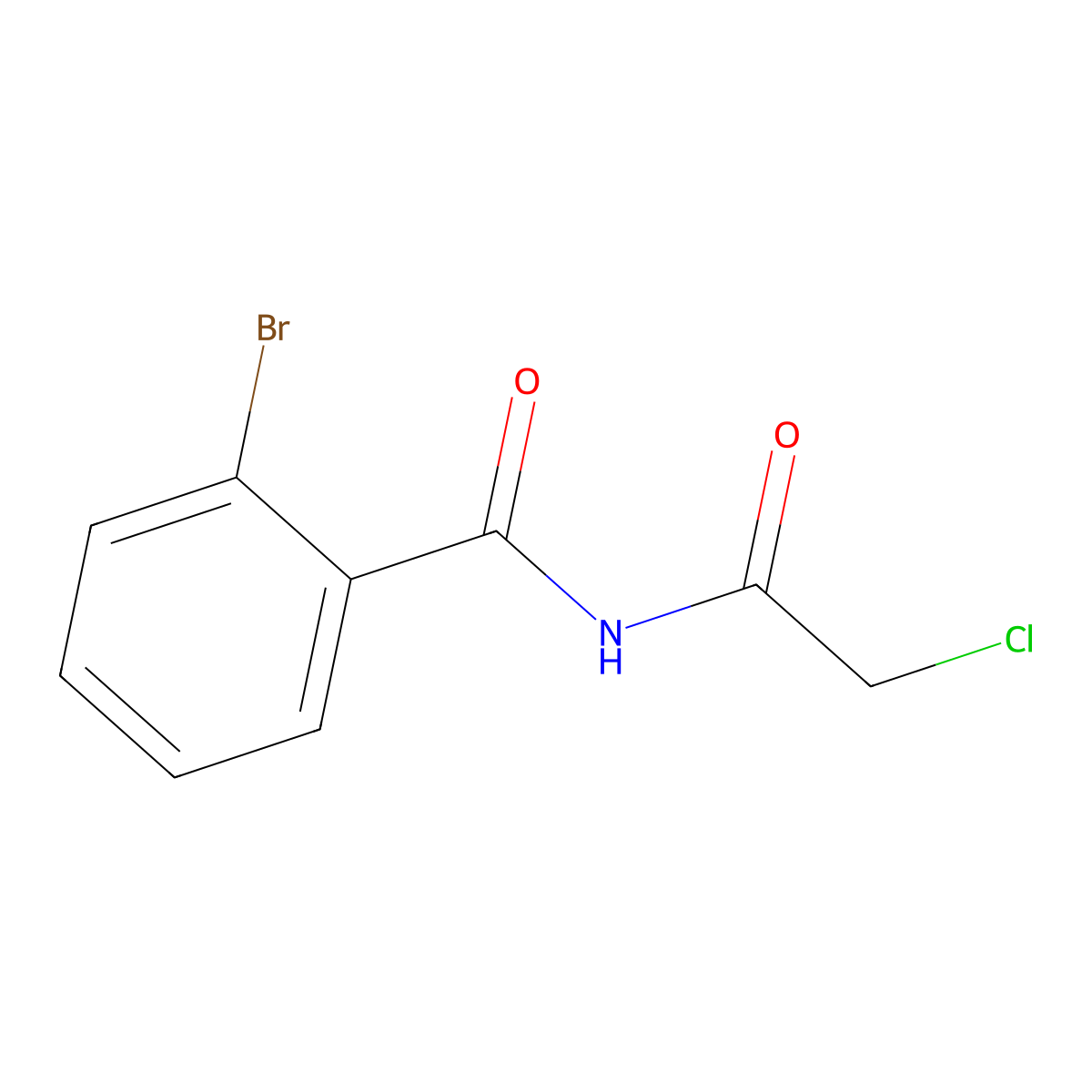 2-bromo-N-(2-chloroacetyl)benzamide molecular structure, CAS 571920-84-8