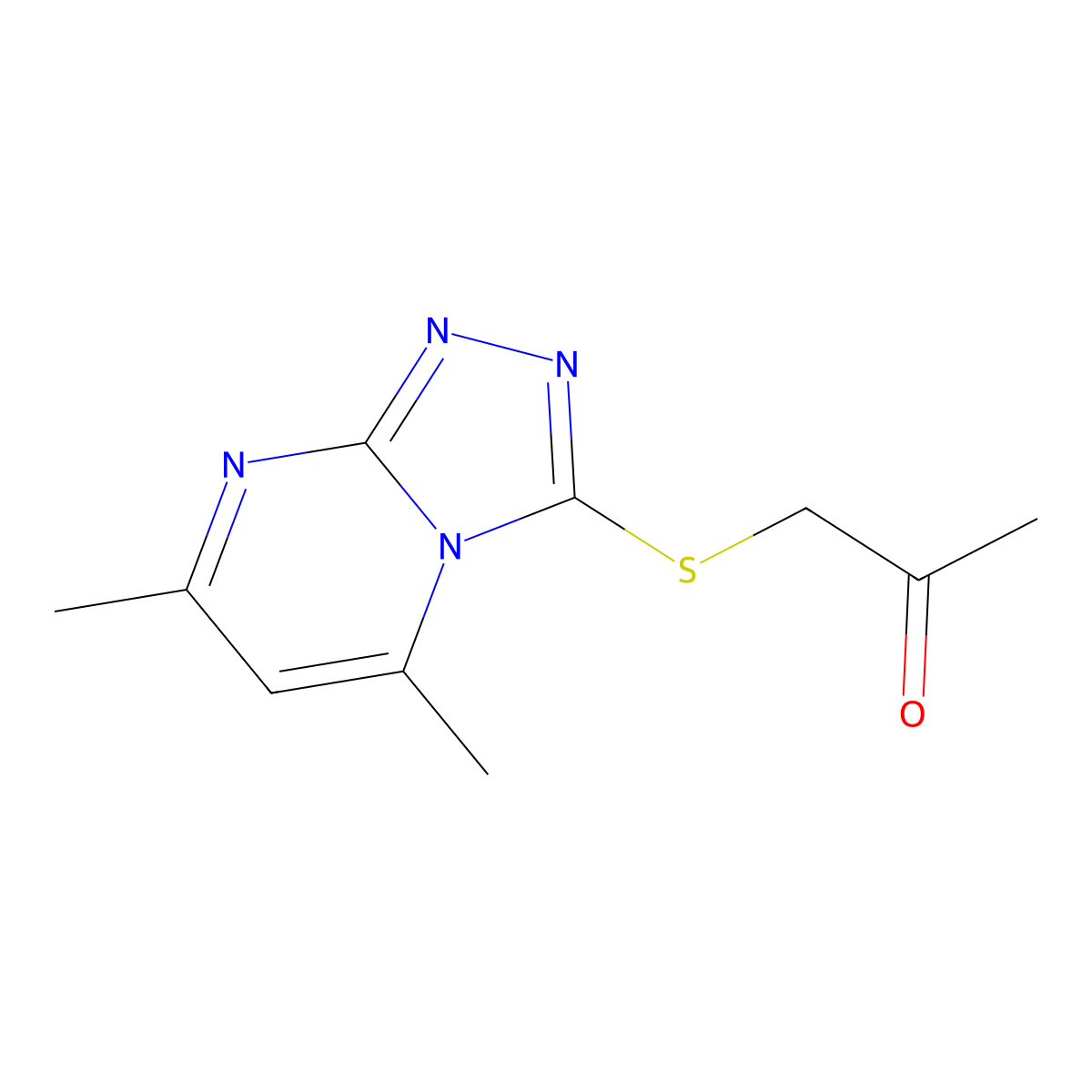 1-[(5,7-Dimethyl[1,2,4]triazolo[4,3-a]pyrimidin-3-yl)sulfanyl]propan-2-one molecular structure, CAS 571923-70-1