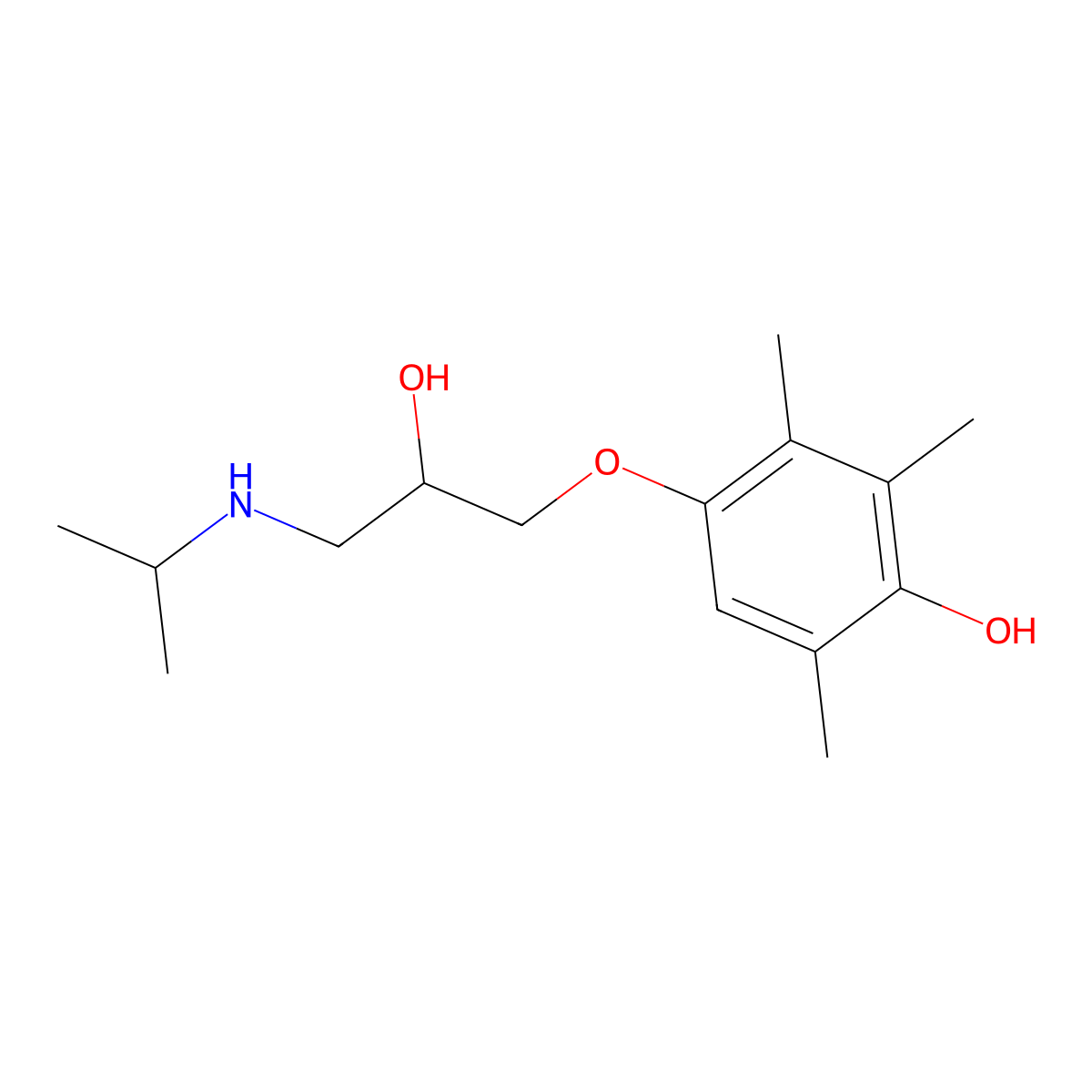 Desacetylmetipranolol molecular structure, CAS 57193-14-3