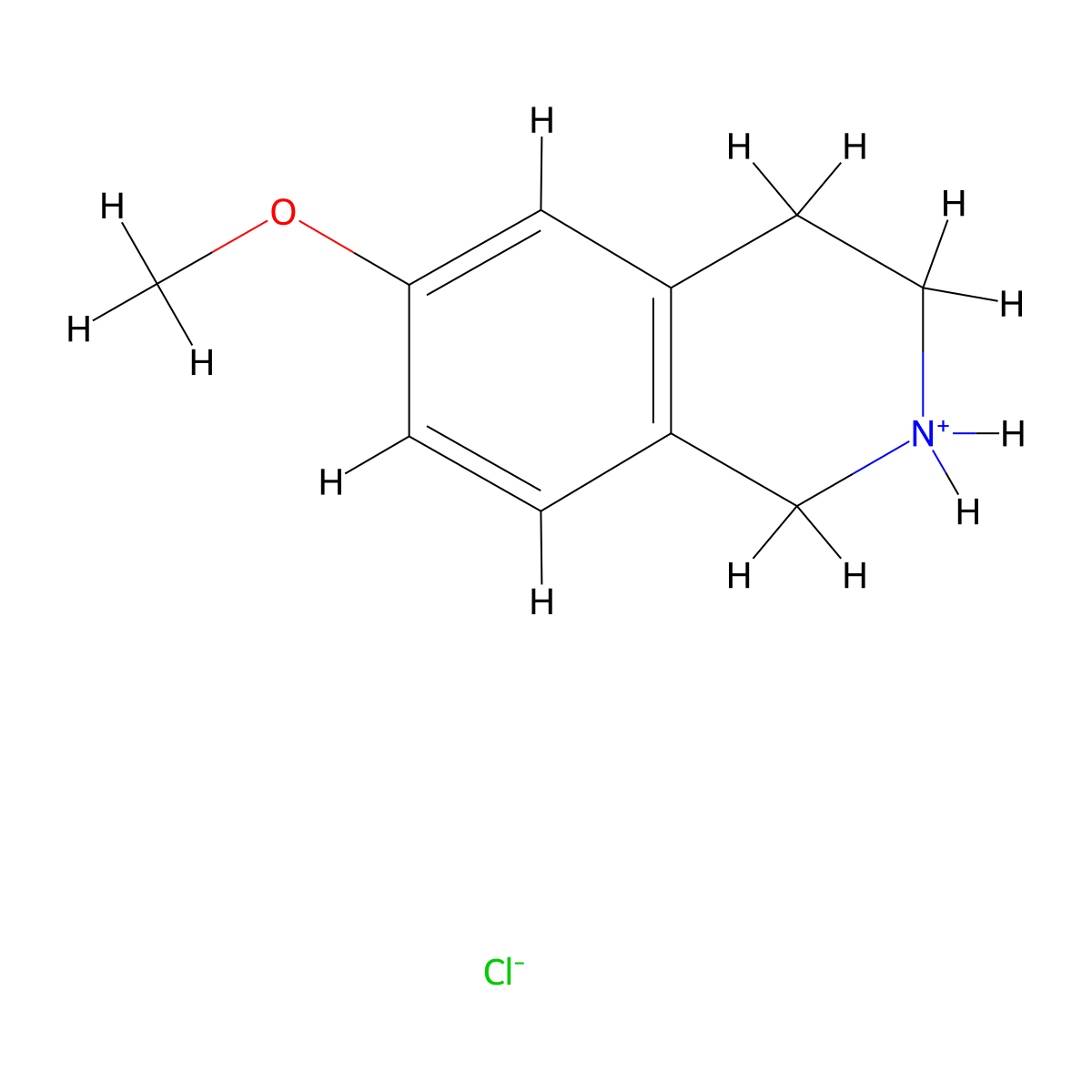Isoquinoline, 6-methoxy-1,2,3,4-tetrahydro-, hydrochloride molecular structure, CAS 57196-62-0