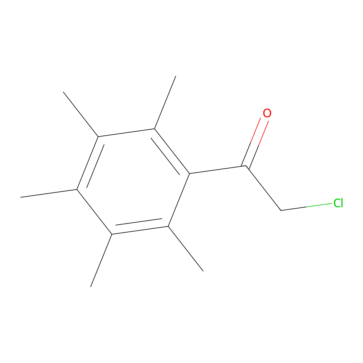 2-Chloro-1-(pentamethylphenyl)ethanone molecular structure, CAS 57196-63-1