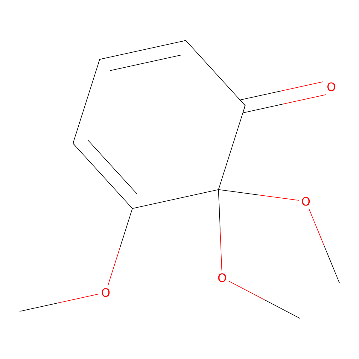 2,4-Cyclohexadien-1-one, 5,6,6-trimethoxy- molecular structure, CAS 57197-26-9