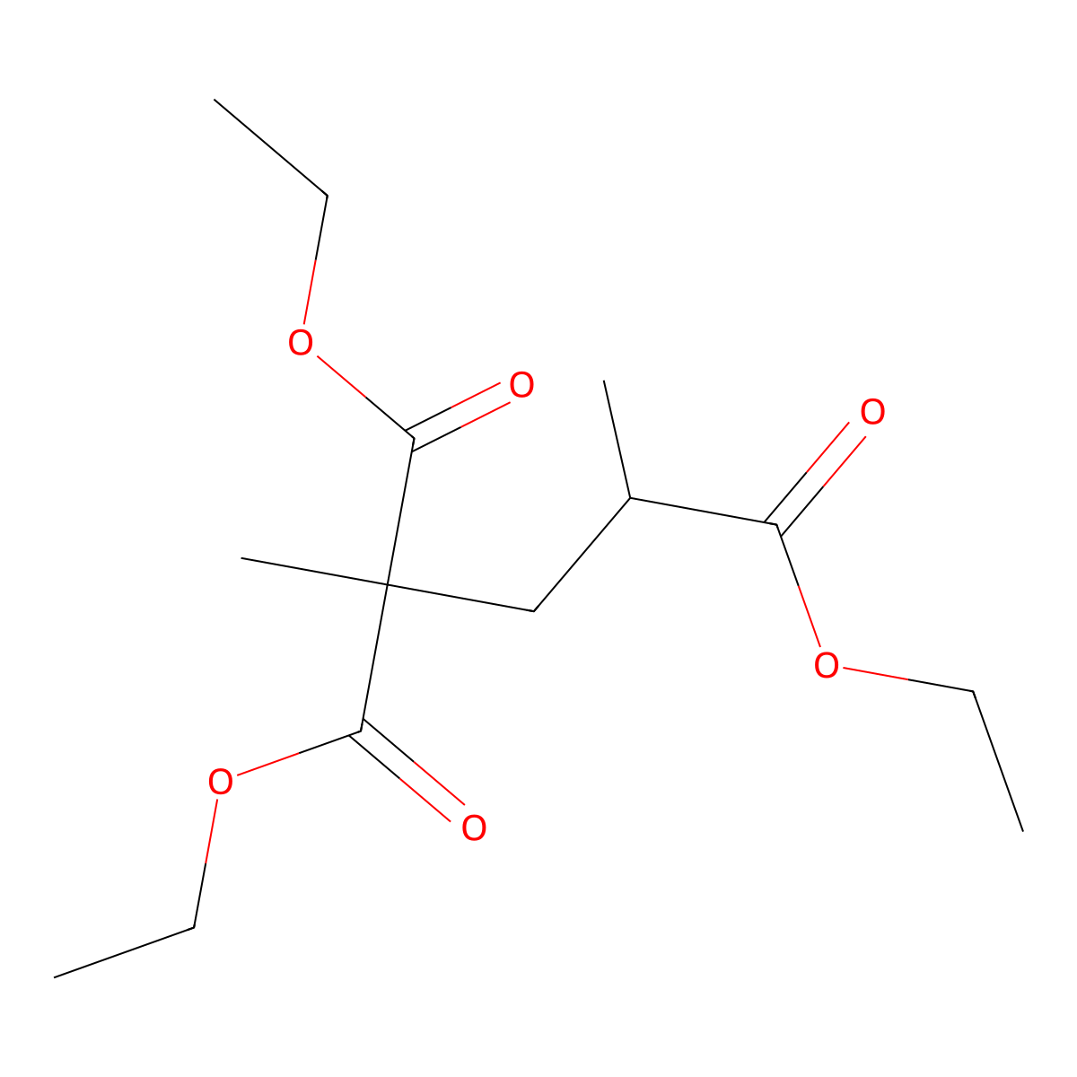 Triethyl 2,2,4-pentanetricarboxylate molecular structure, CAS 57197-29-2