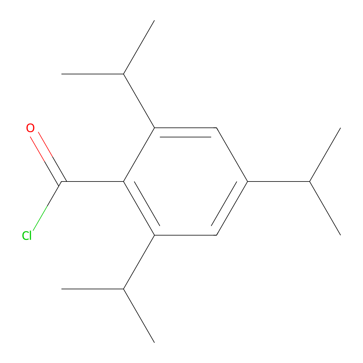 2,4,6-Triisopropylbenzoyl chloride molecular structure, CAS 57199-00-5