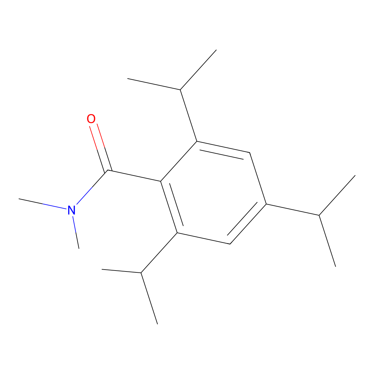 N,N-Dimethyl-2,4,6-tris(1-methylethyl)benzamide molecular structure, CAS 57199-01-6