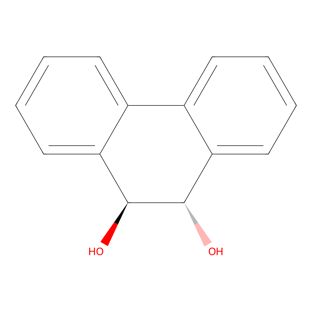 trans-9,10-Dihydroxy-9,10-dihydrophenanthrene molecular structure, CAS 572-41-8