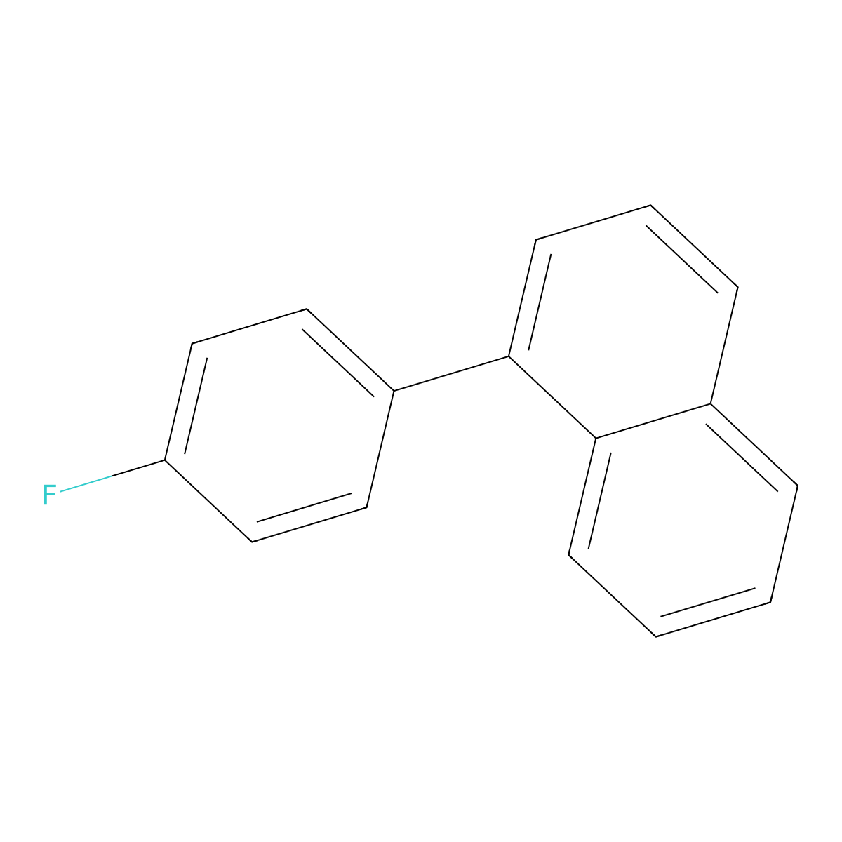Naphthalene, 1-(4-fluorophenyl)- molecular structure, CAS 572-52-1