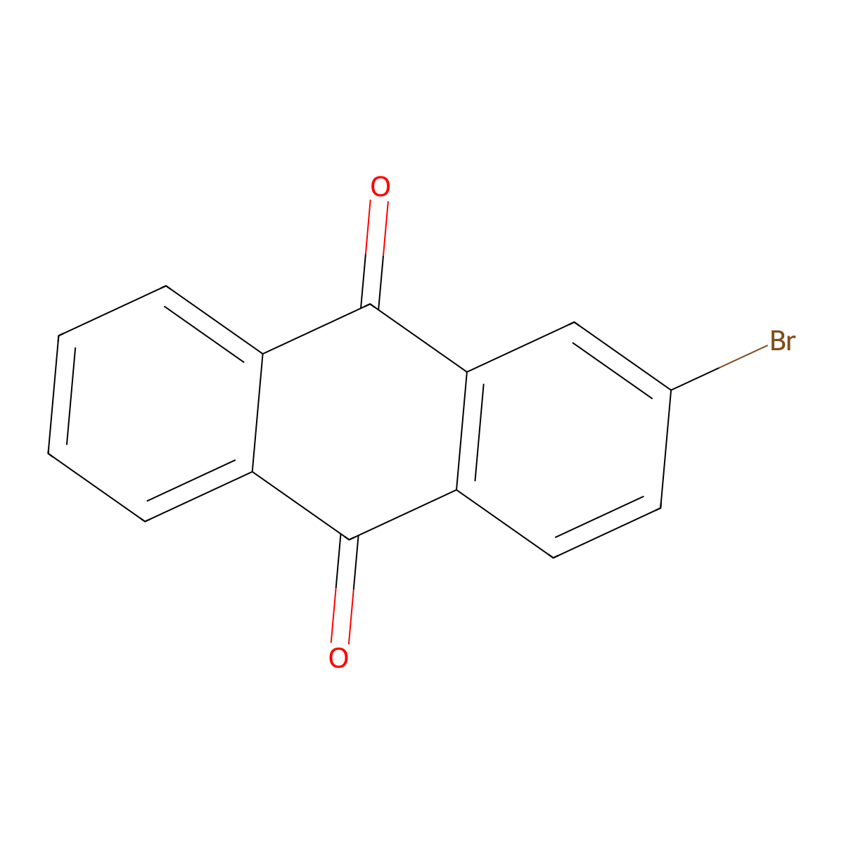 2-Bromoanthraquinone molecular structure, CAS 572-83-8