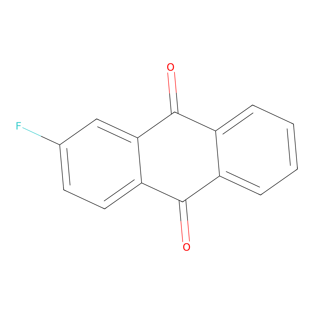 2-Fluoroanthracene-9,10-dione molecular structure, CAS 572-84-9