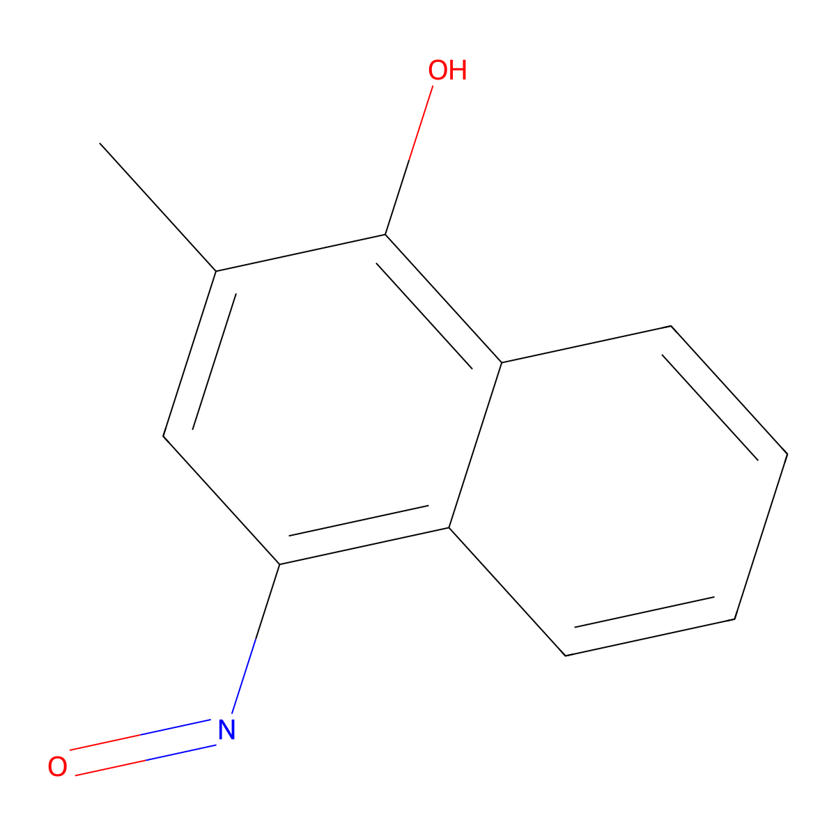 2-Methyl-4-nitrosonaphthalen-1-ol molecular structure, CAS 572-99-6