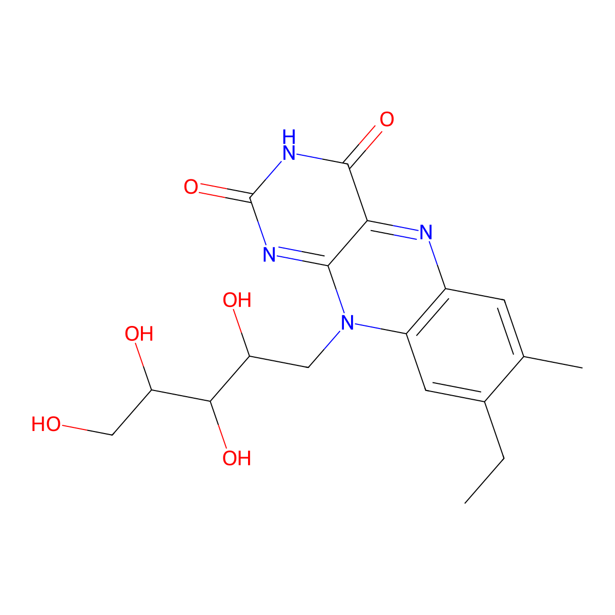 7-Methyl-8-ethylflavin molecular structure, CAS 5720-14-9