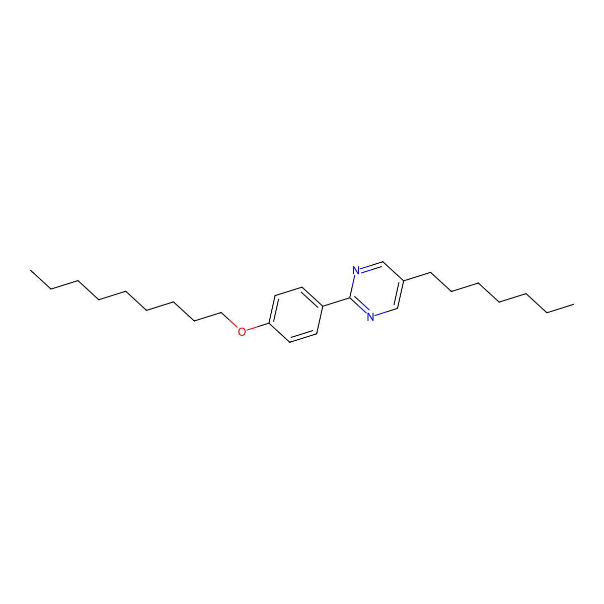 5-Heptyl-2-[4-(nonyloxy)phenyl]pyrimidine molecular structure, CAS 57202-40-1