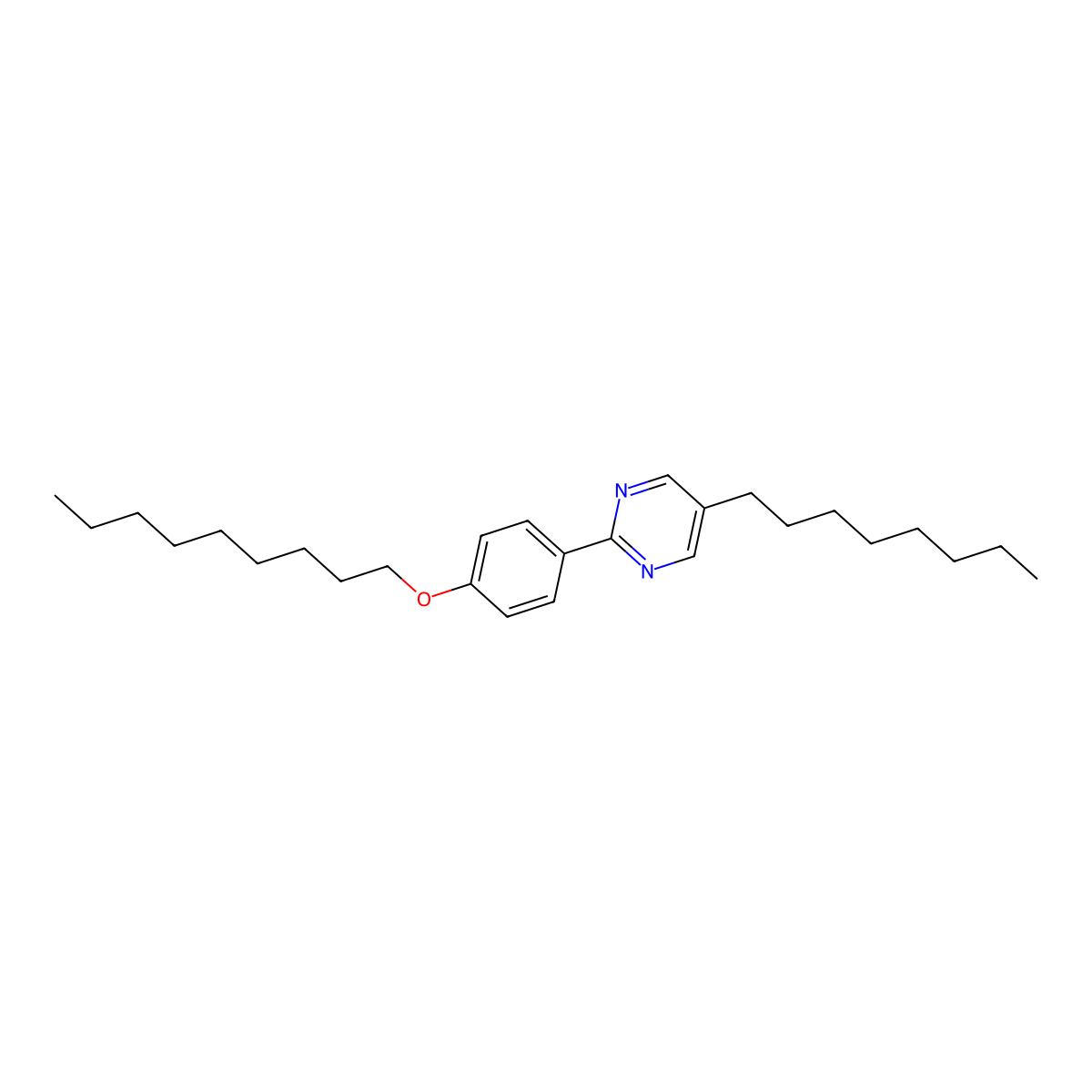 2-[4-(Nonyloxy)phenyl]-5-octylpyrimidine molecular structure, CAS 57202-51-4