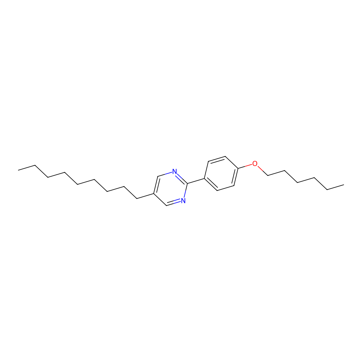 2-(4-Hexoxyphenyl)-5-nonylpyrimidine molecular structure, CAS 57202-56-9