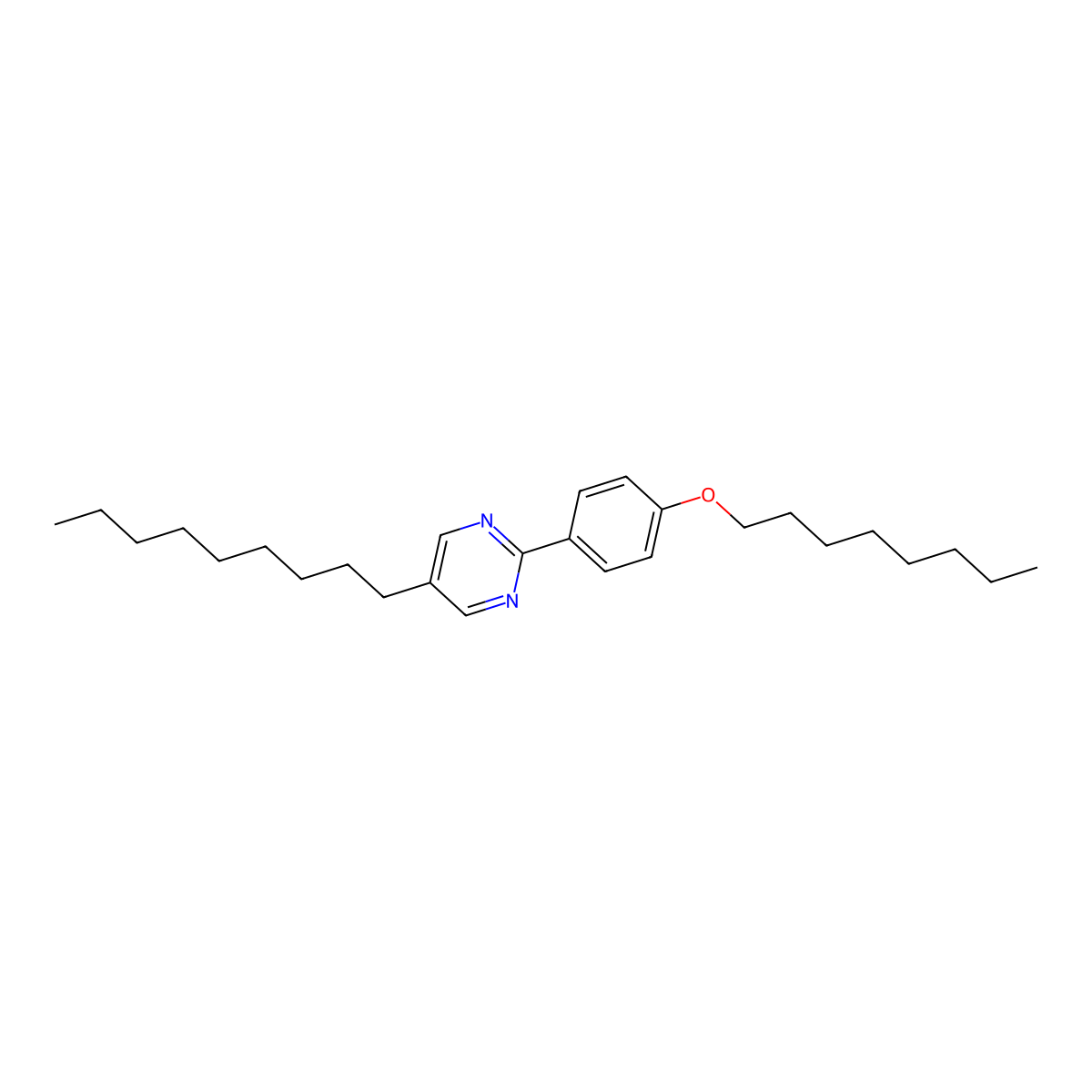 5-Nonyl-2-(4-(octyloxy)phenyl)pyrimidine molecular structure, CAS 57202-58-1