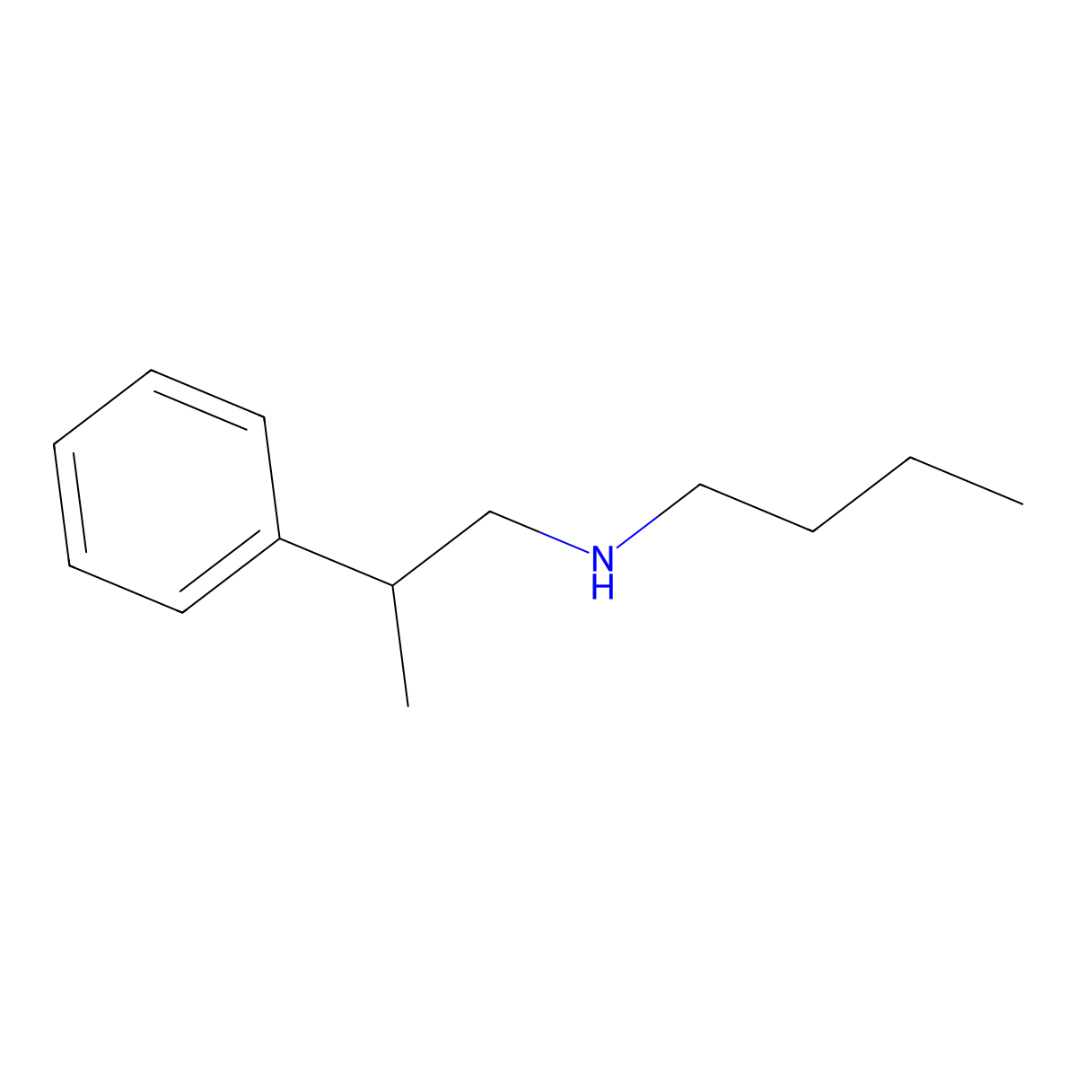 Butyl(2-phenylpropyl)amine molecular structure, CAS 57203-50-6