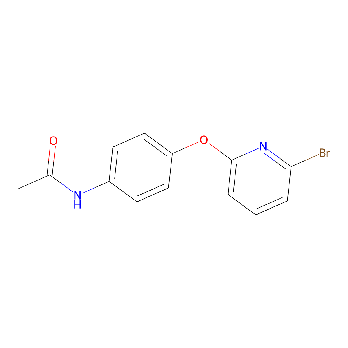 N-{4-[(6-Bromopyridin-2-yl)oxy]phenyl}acetamide molecular structure, CAS 57207-88-2
