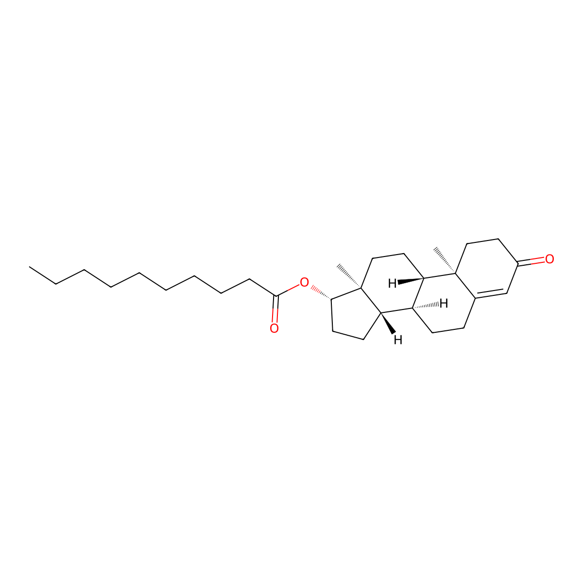 Testosterone decanoate molecular structure, CAS 5721-91-5