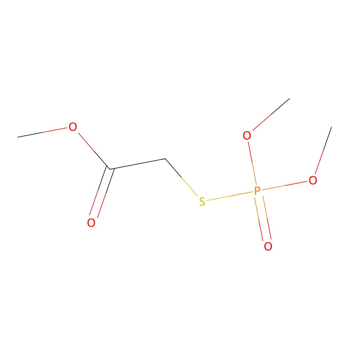 Acetic acid, 2-[(dimethoxyphosphinyl)thio]-, methyl ester molecular structure, CAS 57212-78-9