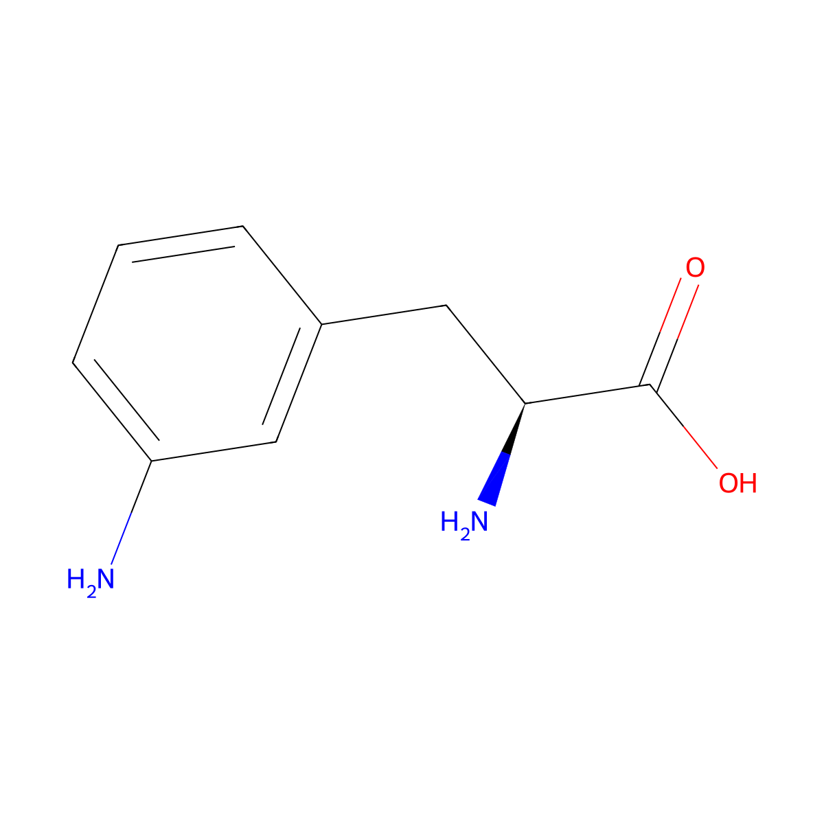 (S)-2-Amino-3-(3-aminophenyl)propanoic acid molecular structure, CAS 57213-16-8