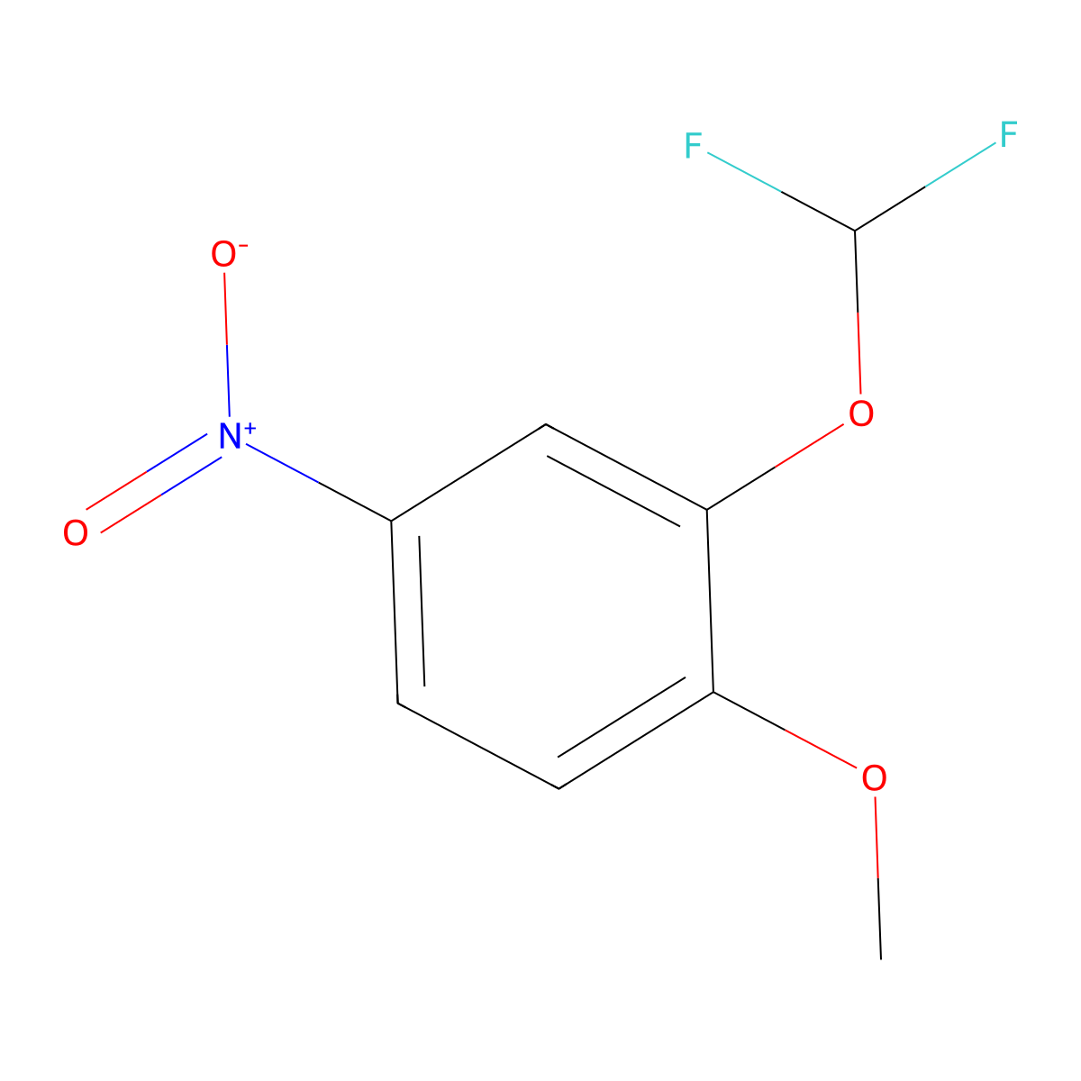 2-(Difluoromethoxy)-1-methoxy-4-nitrobenzene molecular structure, CAS 57213-27-1