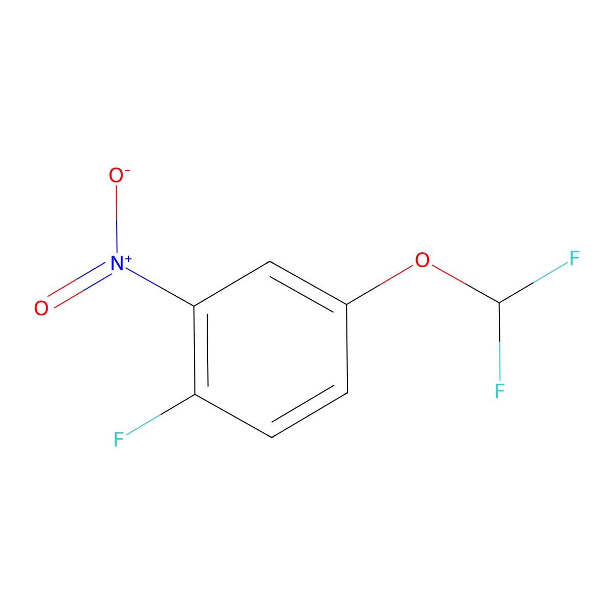 4-(Difluoromethoxy)-1-fluoro-2-nitro-benzene molecular structure, CAS 57213-30-6