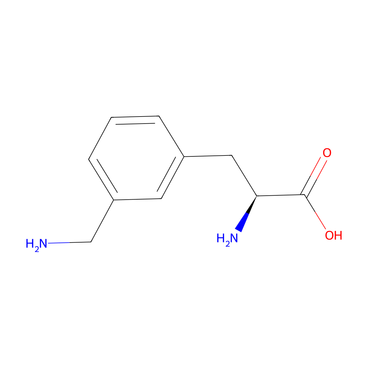L-3-Aminomethylphenylalanine molecular structure, CAS 57213-47-5