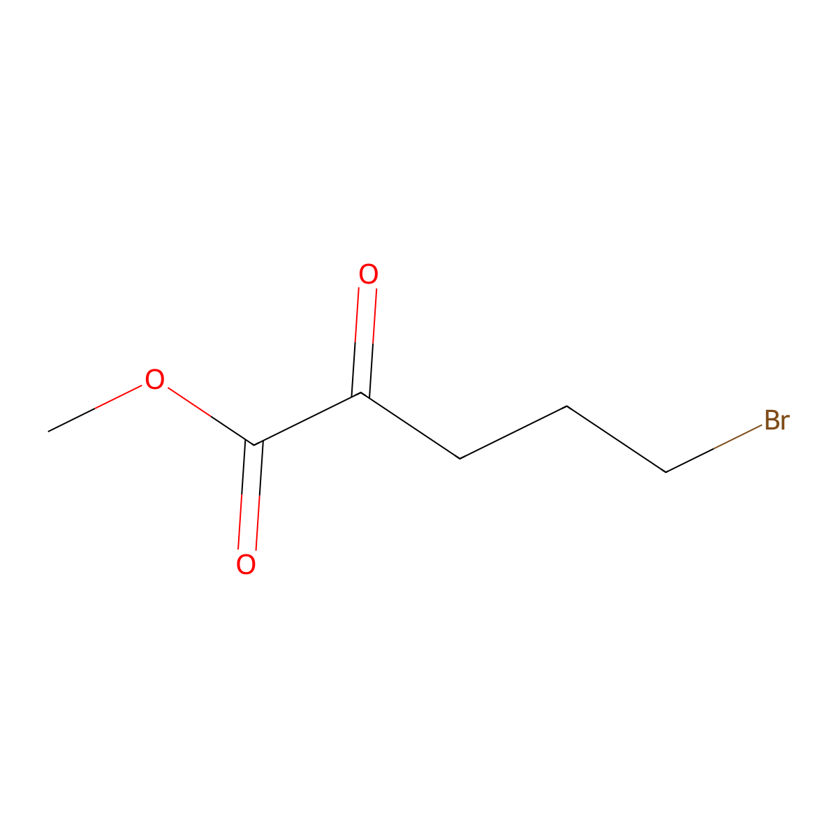 Methyl 5-bromo-2-oxopentanoate molecular structure, CAS 57224-29-0