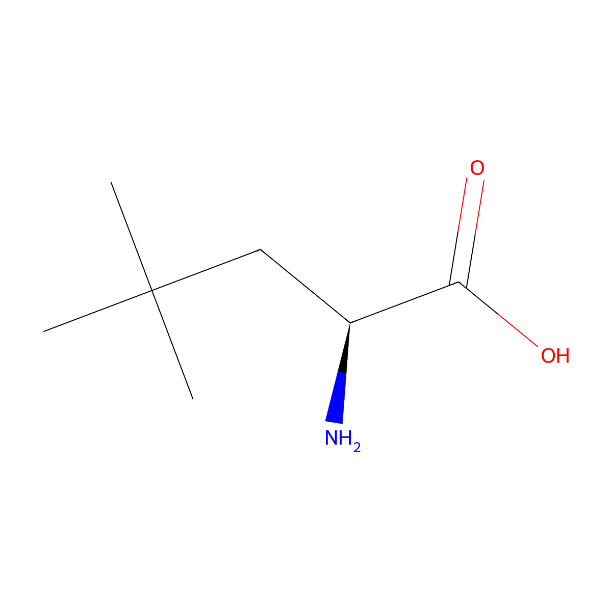 (2S)-2-Amino-4,4-dimethylpentanoic acid molecular structure, CAS 57224-50-7