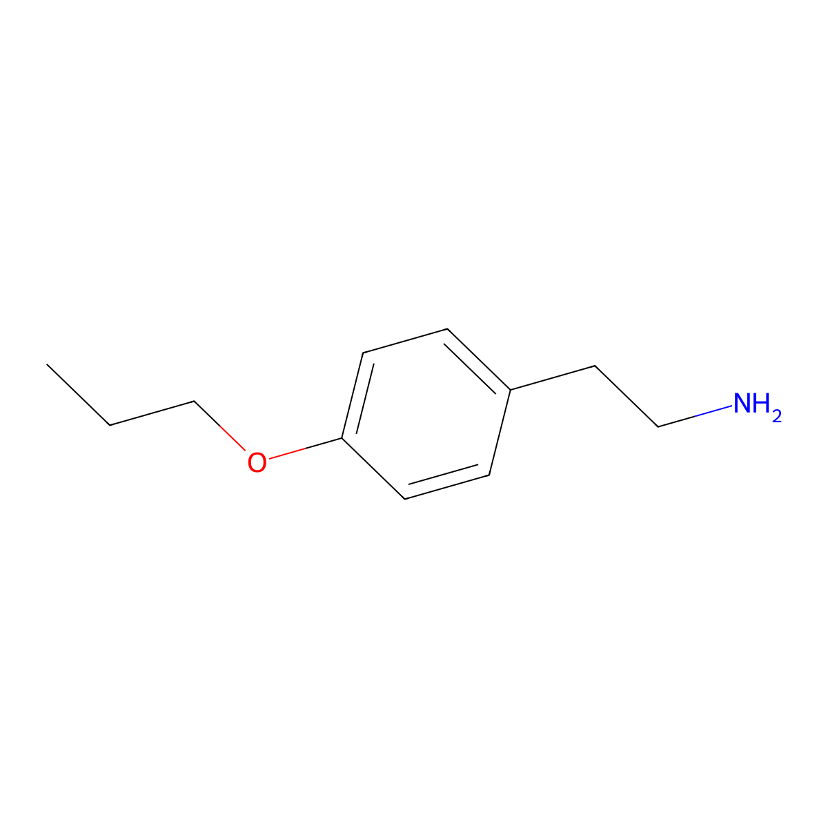 2-(4-Propoxyphenyl)ethanamine molecular structure, CAS 57224-67-6