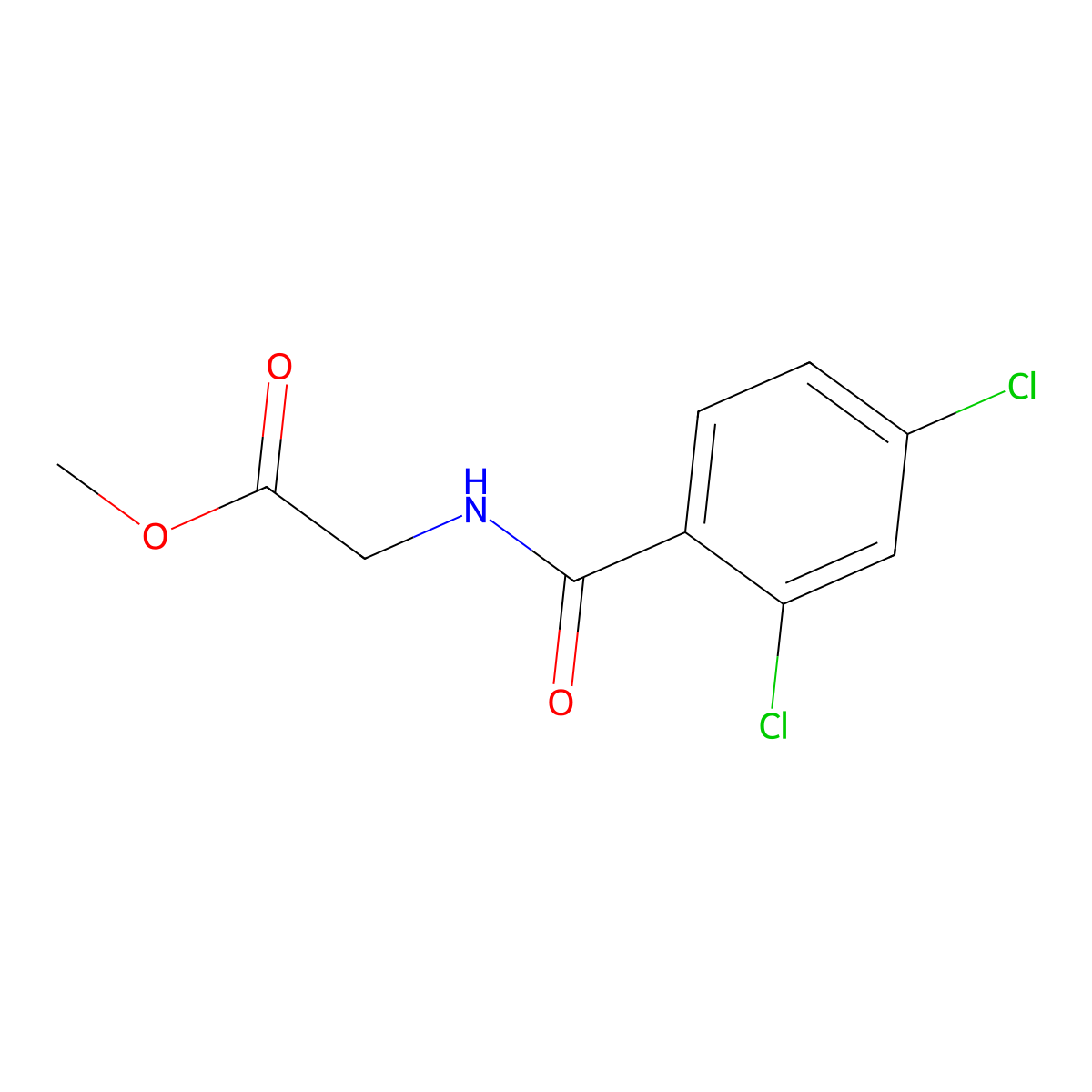 Methyl 2-[(2,4-dichlorobenzoyl)amino]acetate molecular structure, CAS 57226-95-6