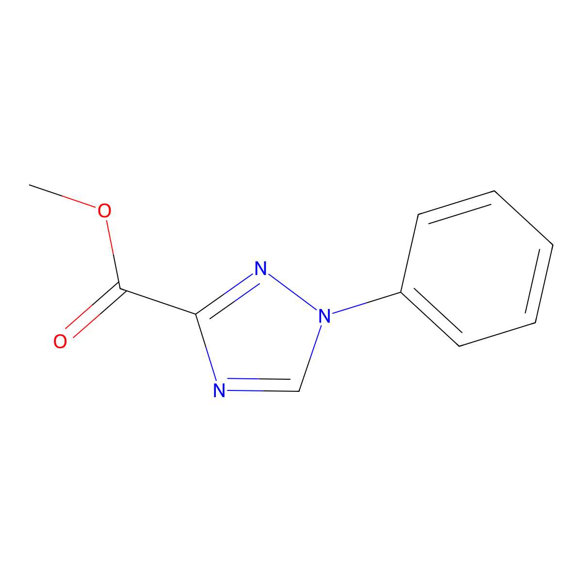 Methyl 1-phenyl-1H-1,2,4-triazole-3-carboxylate molecular structure, CAS 57226-96-7