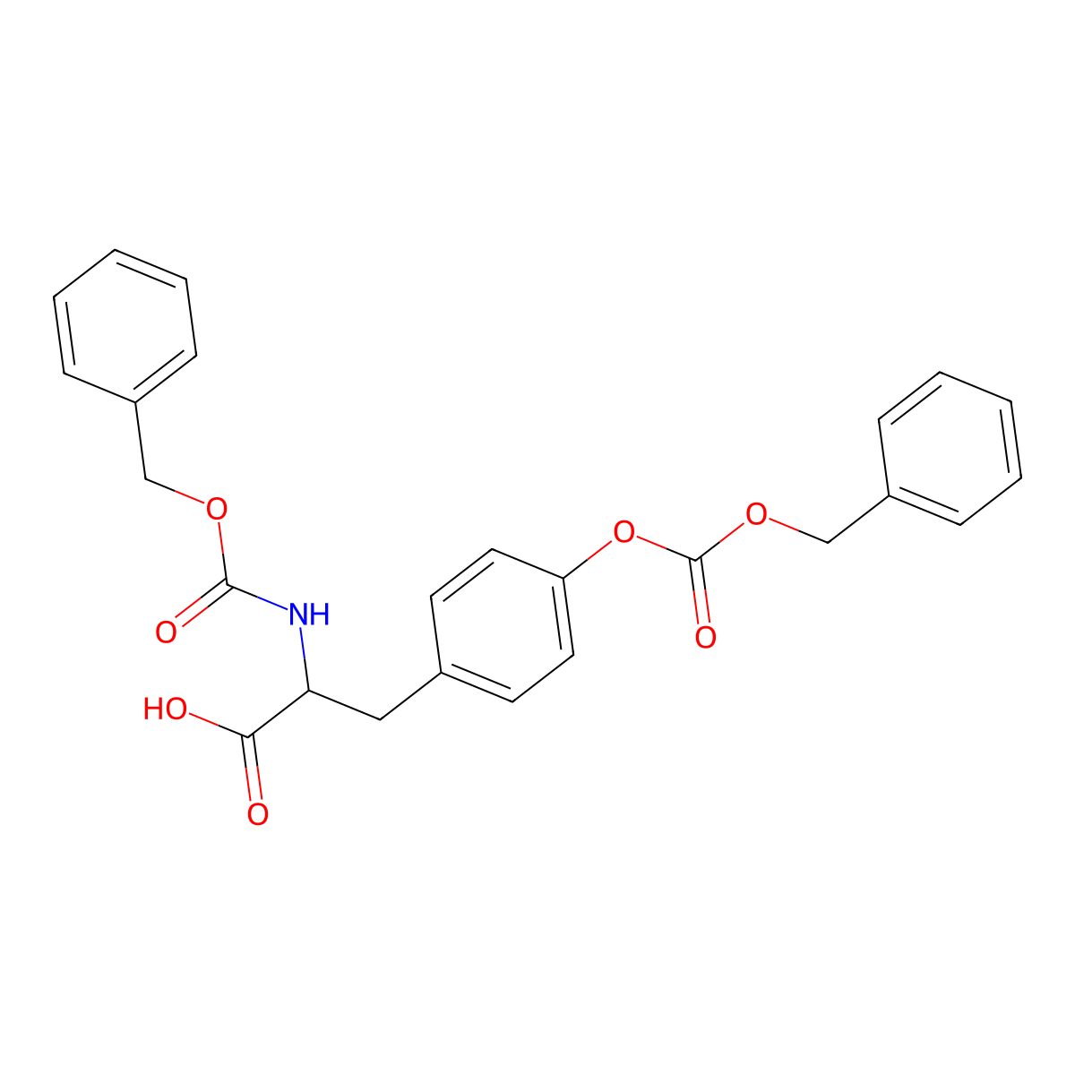 n,o-Bis[(benzyloxy)carbonyl]tyrosine molecular structure, CAS 57228-56-5