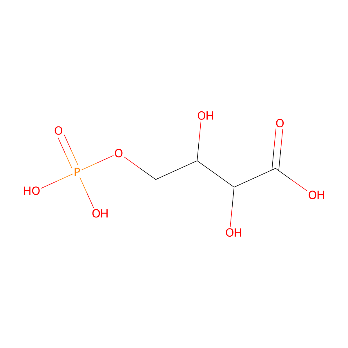 4-Phospho-D-Erythronate molecular structure, CAS 57229-25-1
