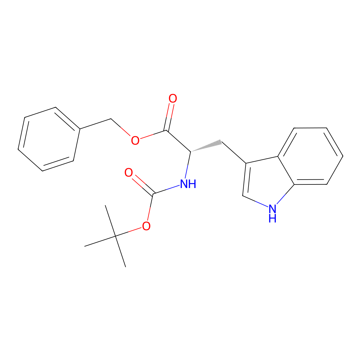 Boc-trp-obzl molecular structure, CAS 57229-67-1