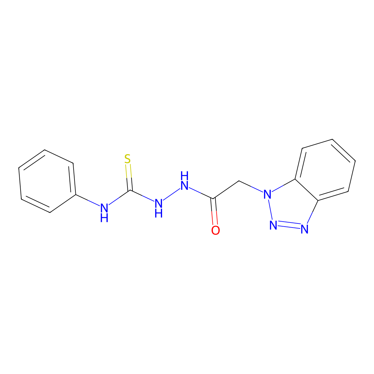 1-[[2-(Benzotriazol-1-yl)acetyl]amino]-3-phenylthiourea molecular structure, CAS 5723-39-7