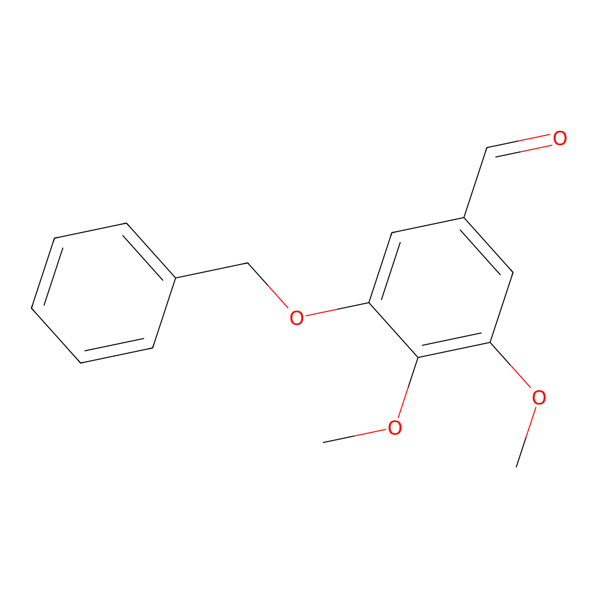3-Benzyloxy-4,5-dimethoxy-benzaldehyde molecular structure, CAS 57230-04-3