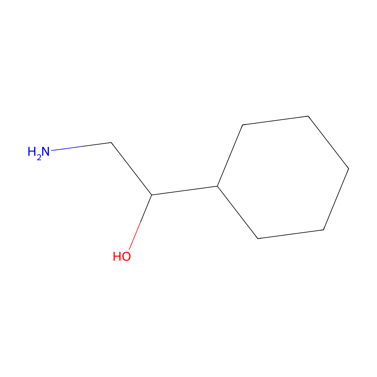 2-Amino-1-cyclohexylethan-1-ol molecular structure, CAS 57230-08-7