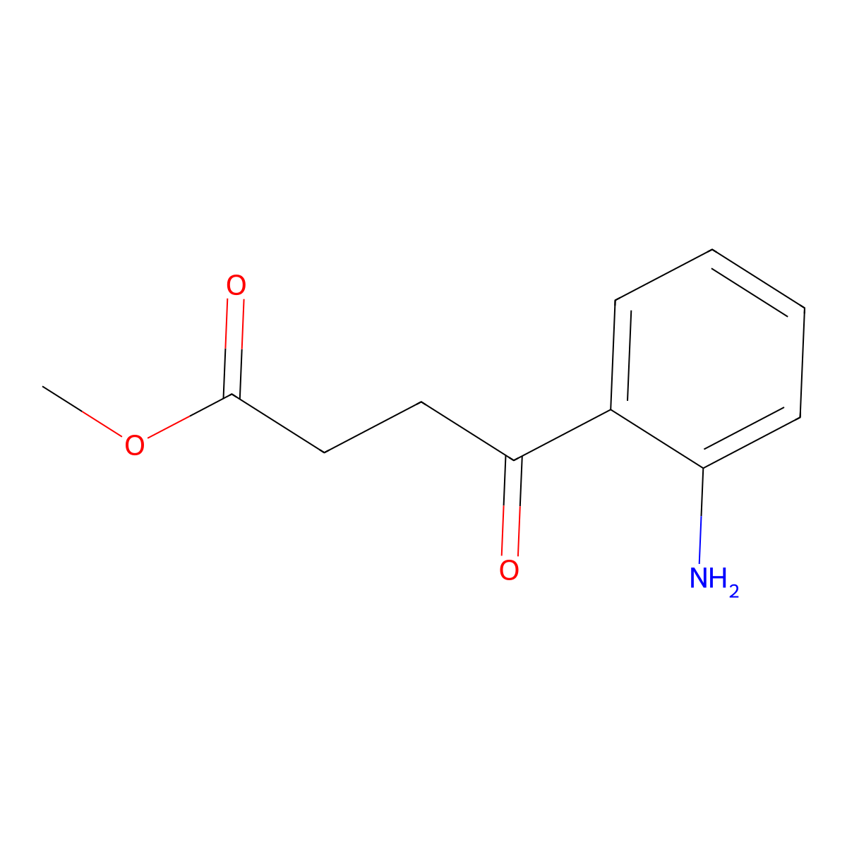 Methyl 4-(2-aminophenyl)-4-oxobutanoate molecular structure, CAS 57231-39-7