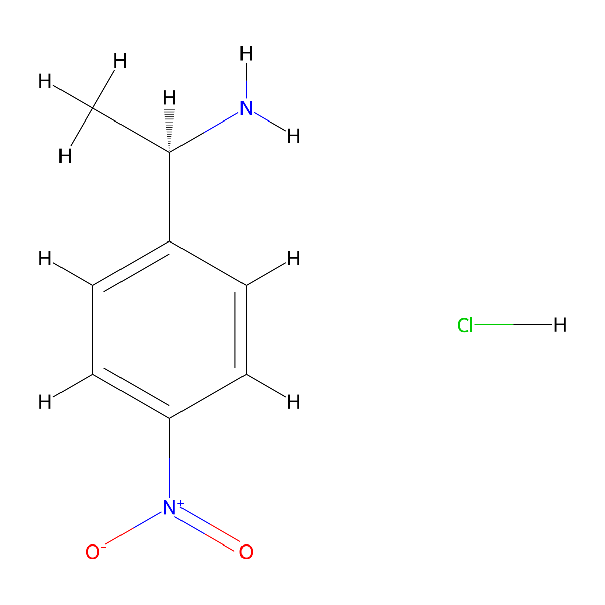 (R)-alpha-Methyl-4-nitrobenzylamine hydrochloride molecular structure, CAS 57233-86-0