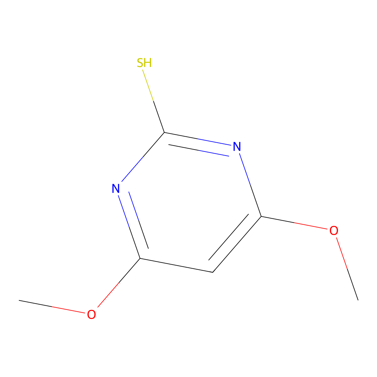 4,6-Dimethoxy-2-mercaptopyrimidine molecular structure, CAS 57235-35-5