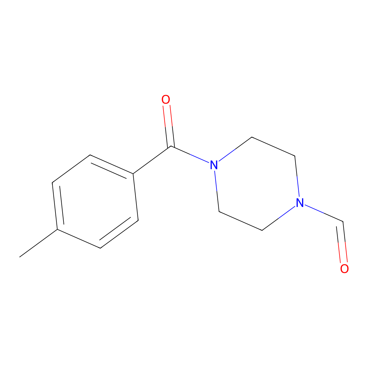 4-(4-Methylbenzoyl)piperazine-1-carbaldehyde molecular structure, CAS 57238-80-9