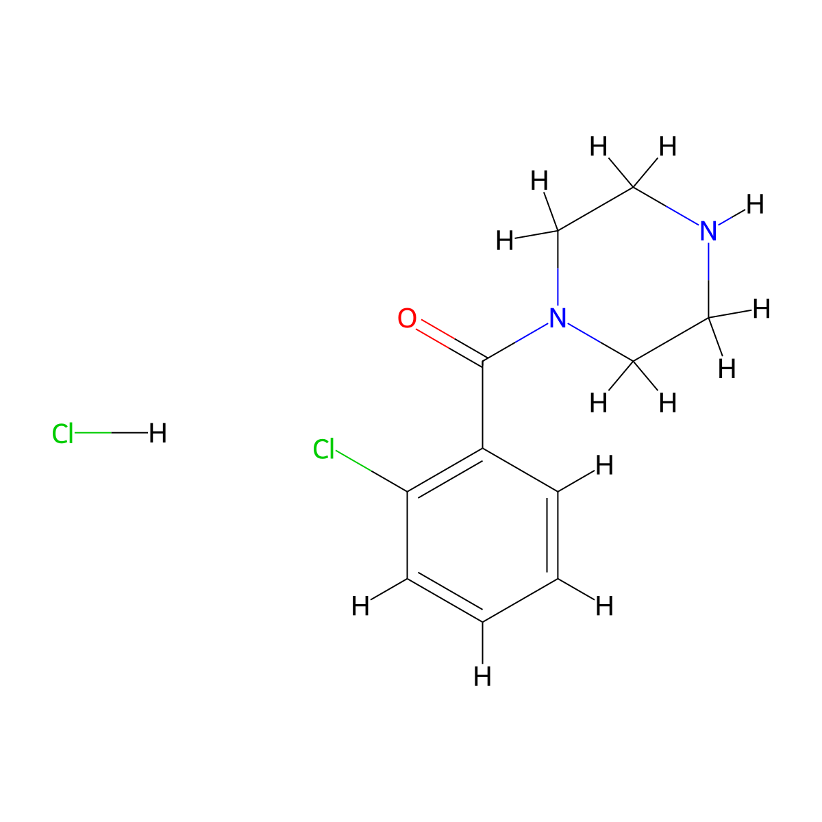 1-(2-Chlorobenzoyl)piperazine hydrochloride molecular structure, CAS 57238-82-1