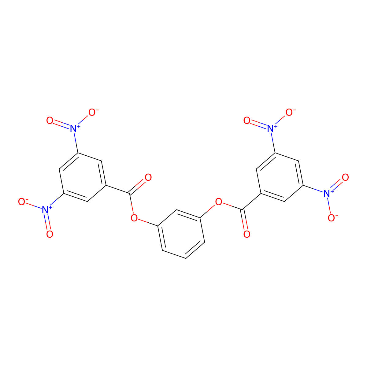 [3-(3,5-Dinitrobenzoyl)oxyphenyl] 3,5-dinitrobenzoate molecular structure, CAS 5724-01-6