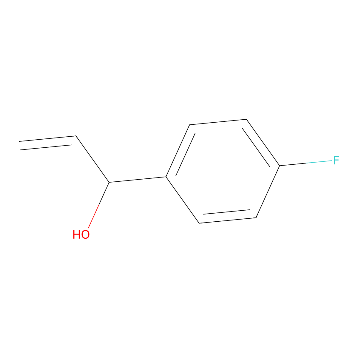 1-(4-Fluorophenyl)prop-2-en-1-ol molecular structure, CAS 5724-03-8